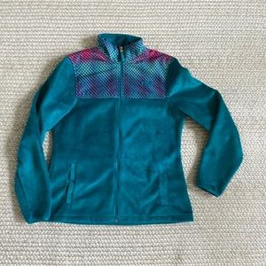 Fila Fleece Jacket Full Zip Up Womens Sz S: Deep Lake Bella Kaleidoscope